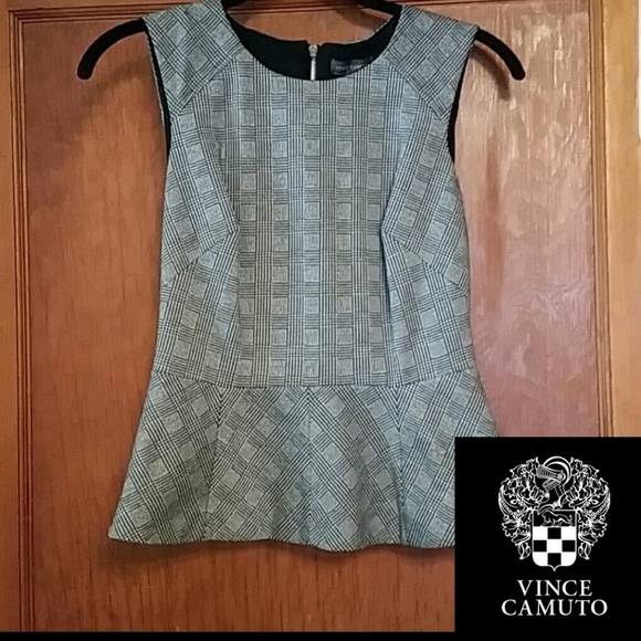 Vince Camuto Plaid peplum shirt - Picture 1 of 3